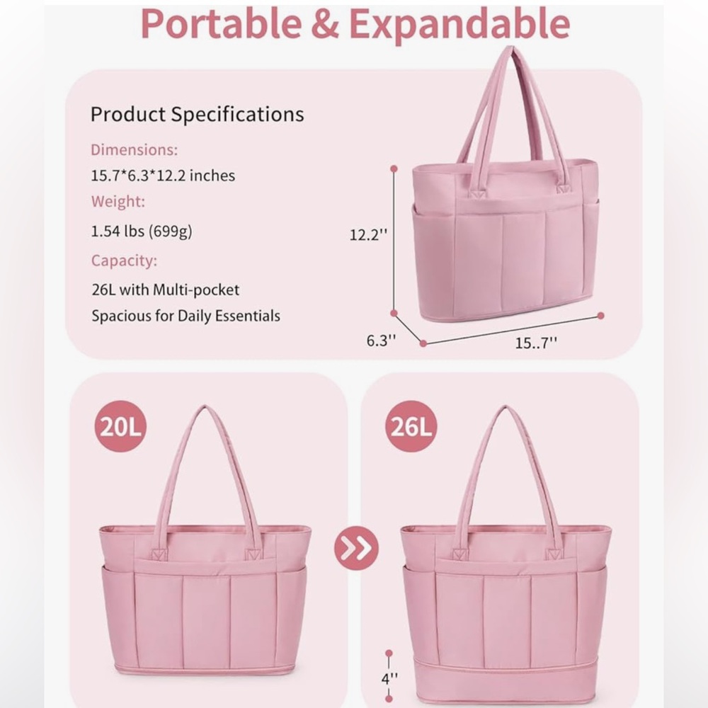 Wandering Nature Travel puffer soft computer Tote Bag - Picture 6 of 8